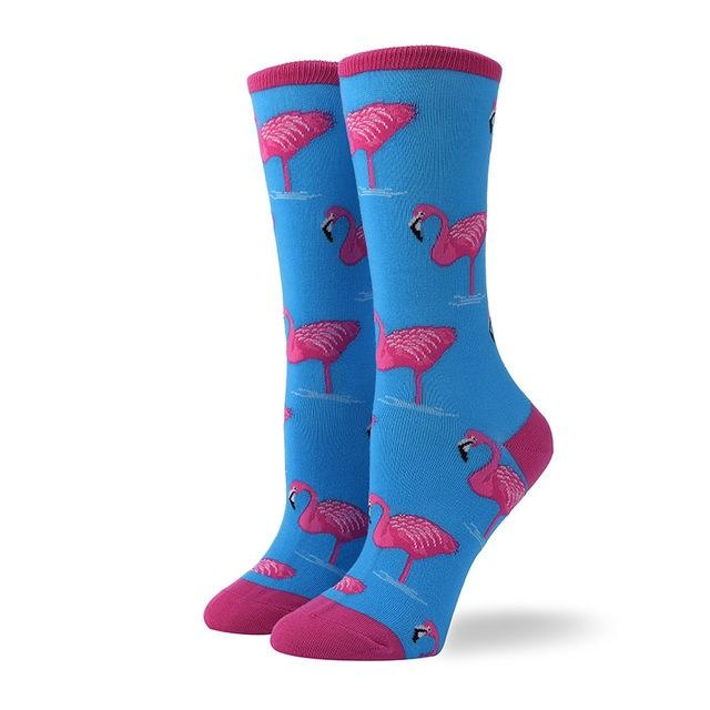 Angelic Kitten Socks - Pink Flamingo - socks
