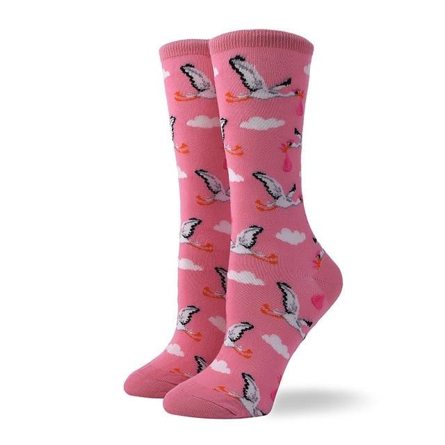 Angelic Kitten Socks - Seagull - socks