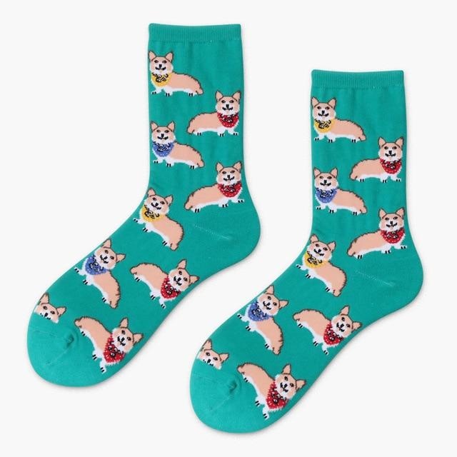 Angelic Kitten Socks - Shiba Dog - socks
