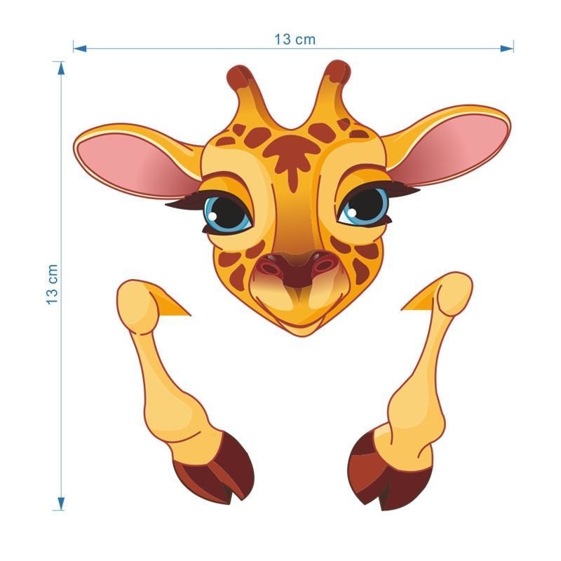 Kawaii Baby Giraffe Light Switch Wall Art Sticker Decals Jungle  by DDLG Playground