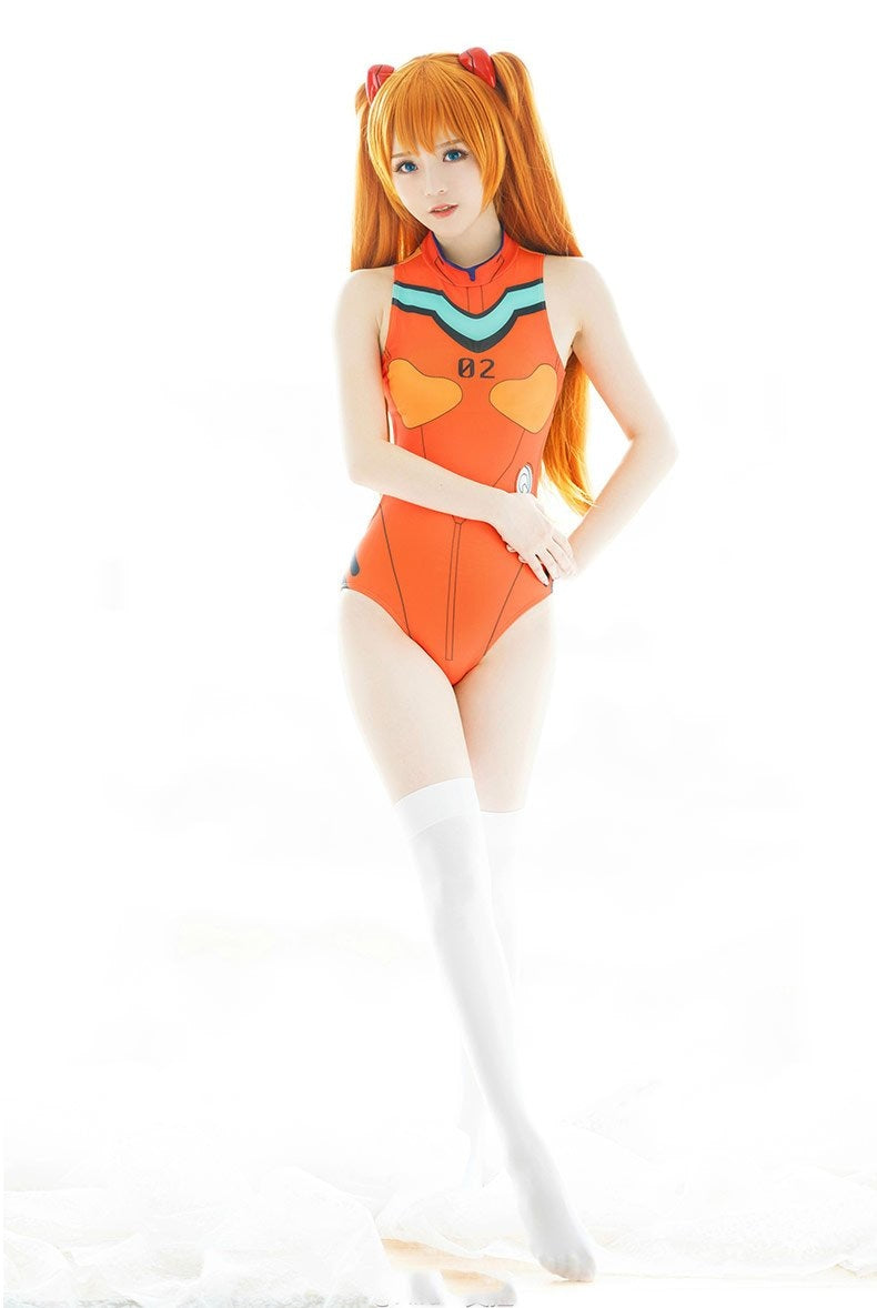Neon Genesis Evangelion Bodysuit Cosplay Swimwear Bodysuit Onesie DVA Overwatch Anime Cosplaying Girl 