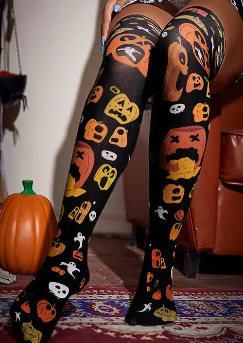 Sickly Pumpkin Stockings
