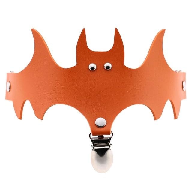 Orange Bat Garter Belt Thigh Harness Spooky Halloween Gothic