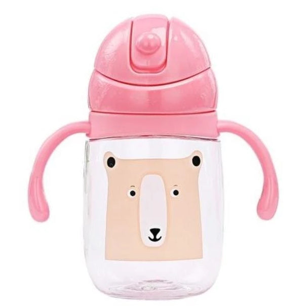Pink Baby Brown Bear Sippy Cup Juice Water Bottle Drinking Glass ABDL CGL Age Play Adult Baby by DDLG Playground