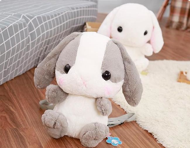 Kawaii Baby Bunny Rabbit backpack Book Bag Cute Fluffy Bun Adorable