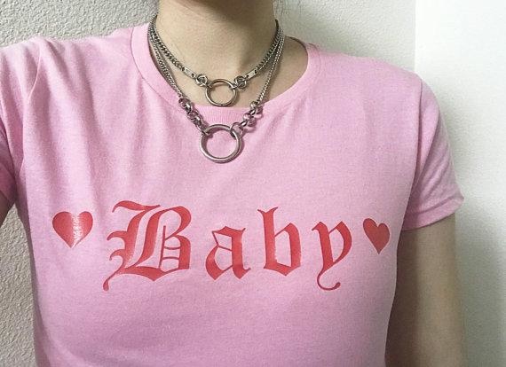 Pink Baby T-Shirt Babydoll Tee Ageplay Regression by DDLG Playground