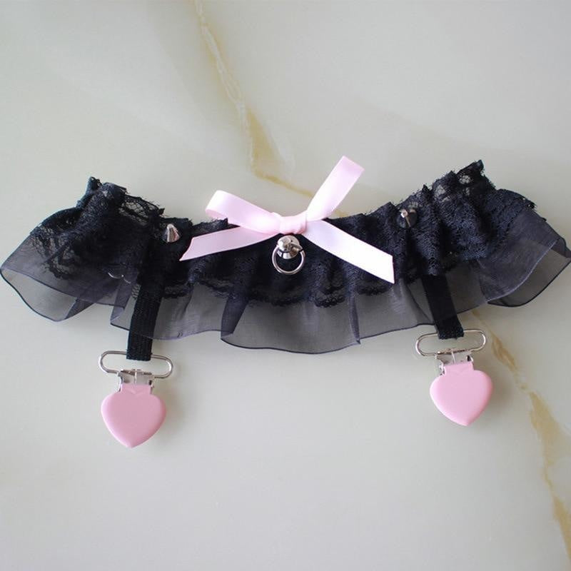 Babydoll Ruffle Garter Belt Stockings Holder Kawaii Cute – DDLG Playground