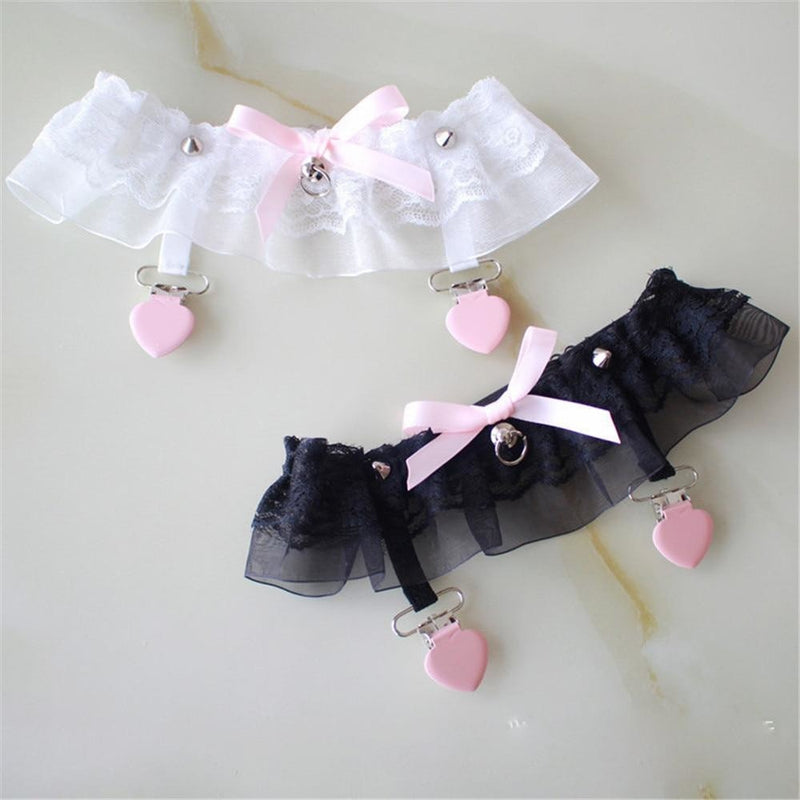 Babydoll Ruffle Garter Belt Stockings Holder Kawaii Cute DDLG Playground Babydoll Ruffle Garter Belt Stockings Holder Kawaii Cute DDLG Playground