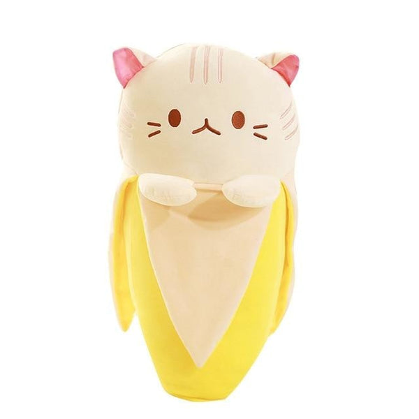 Kawaii Banana Cat Plush Toy Large Jumbo Size Japan Bananya Cute Stuffed Animal 