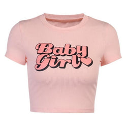 Basic Baby Girl Tee - abdl, baby girl, babygirl, crop top, tops