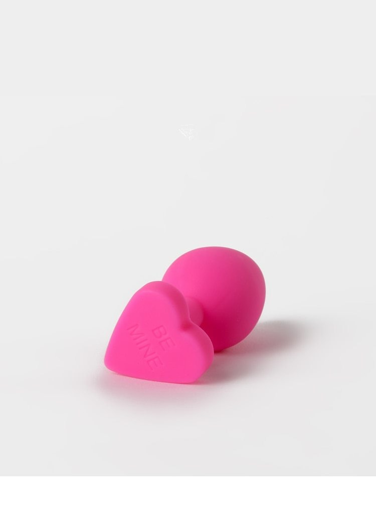 Pink Silicone Heart Butt Plugs Be Mine Valentine Day Kink Fetish Anal Plugs by DDLG Playgroun