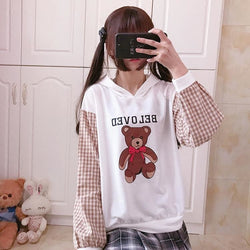 Beloved Bear Hoodie - White / One Size - sweater