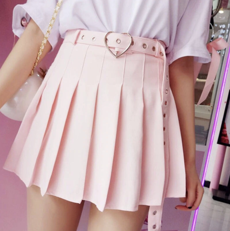 Belted Heart Skirt - skirt