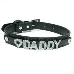 Black Daddy Dom Rhinestone Collar Choker Necklace Bondage BDSM ABDL by DDLG Playground