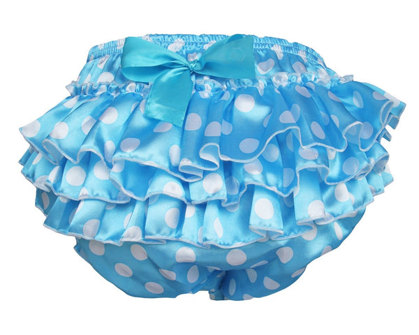 Blue Ruffled Polkadot Sissy Plastic Pants Diaper Cover ABDL Adult Baby Ageplay CGL Kink Fetish by DDLG Playground