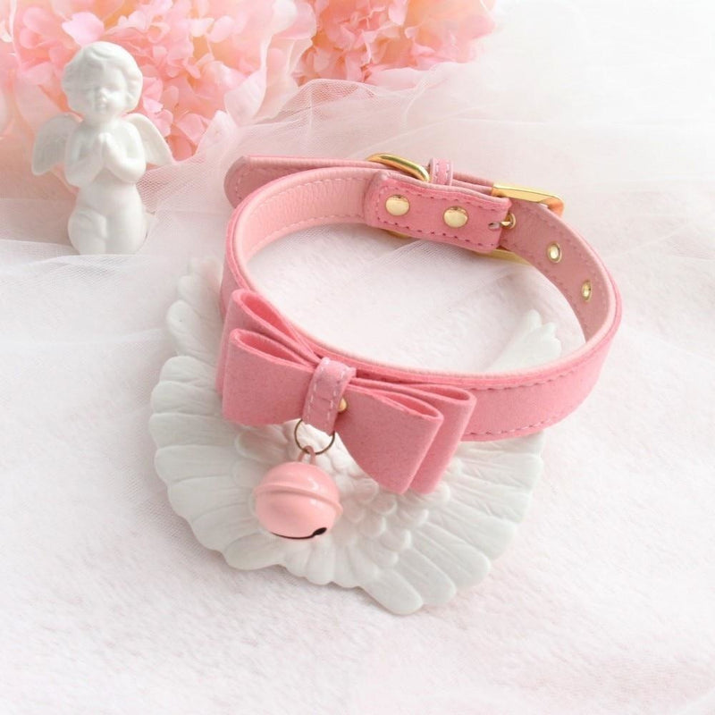 Bow & Bell Kitten Collar - baby girl, babygirl, bell collar, collars, bow collar