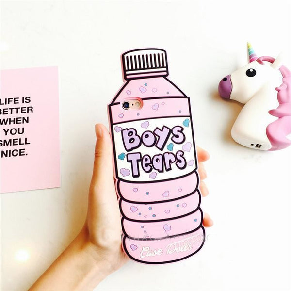Boy's Tears Kawaii 3D Rubber Apple iPhone android phone case cover protector pastel fairy kei savage feminist feminism 