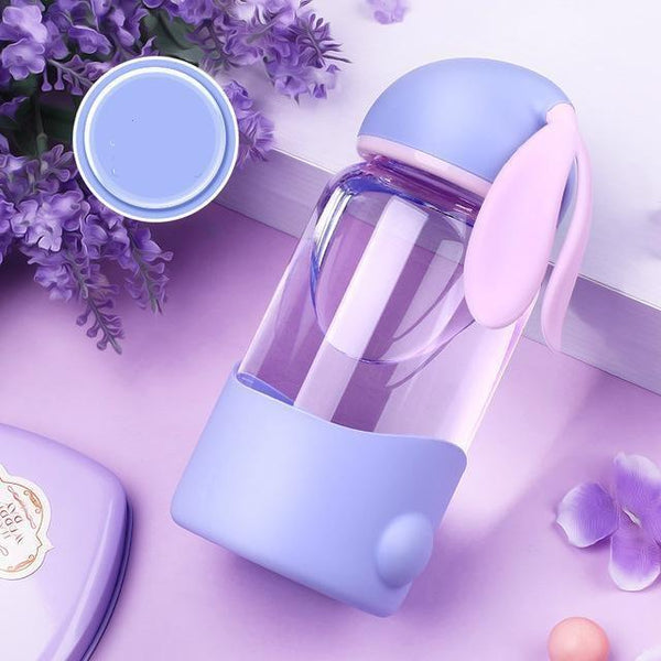 bunny rabbit ear glass water bottle container pastel candy color abdl kink fetish cgl little space by ddlg playground