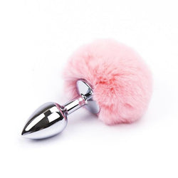 Bunny Rabbit Pink Tail Plug Pet Play Pom Pom Kink Fetish Butt Plugs by DDLG Playground