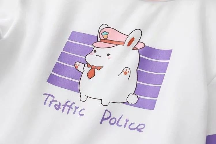 Bunny Traffic Police Hoodie - sweater