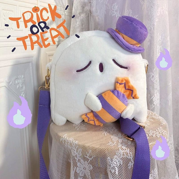 Candy Ghost Plush Bag - backpack, bag, bags, book ghost