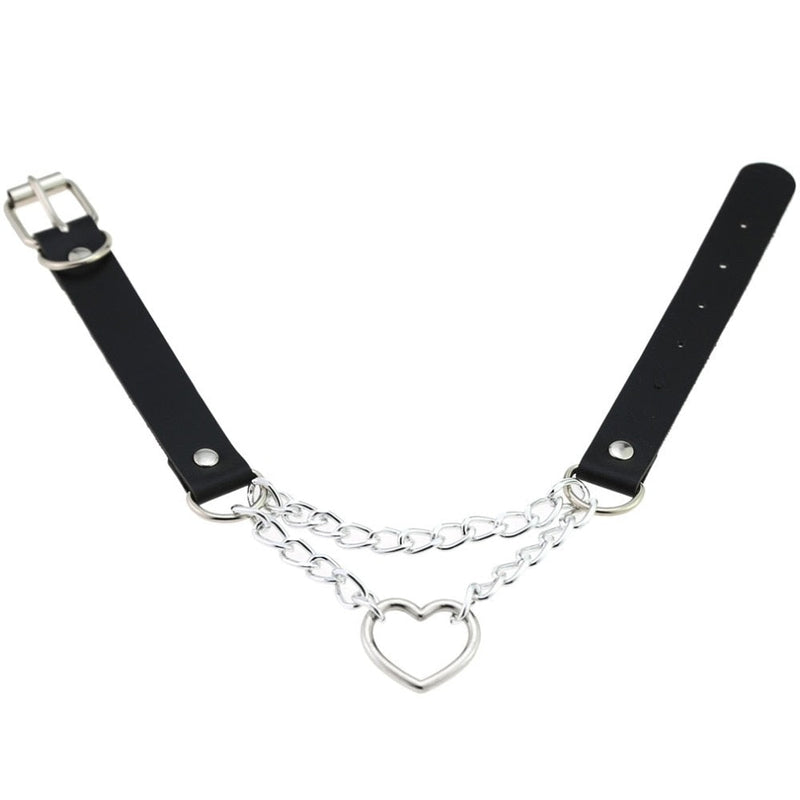 Chained Valentine Choker (15 Colors) - choker, chokers, collar, collars, jewelry