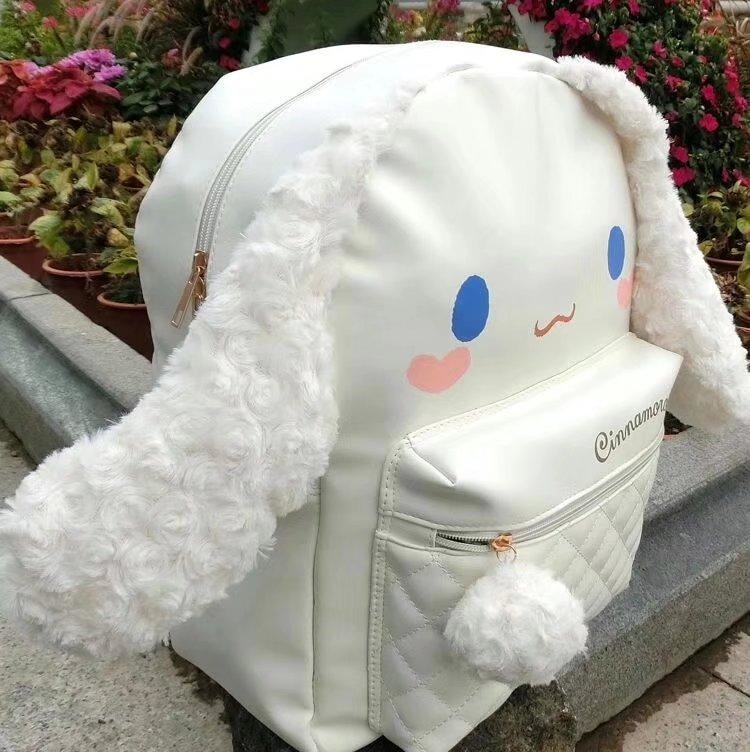 Fuzzy Bunny Backpack - backpack, bags, bunny ears, hello kitty