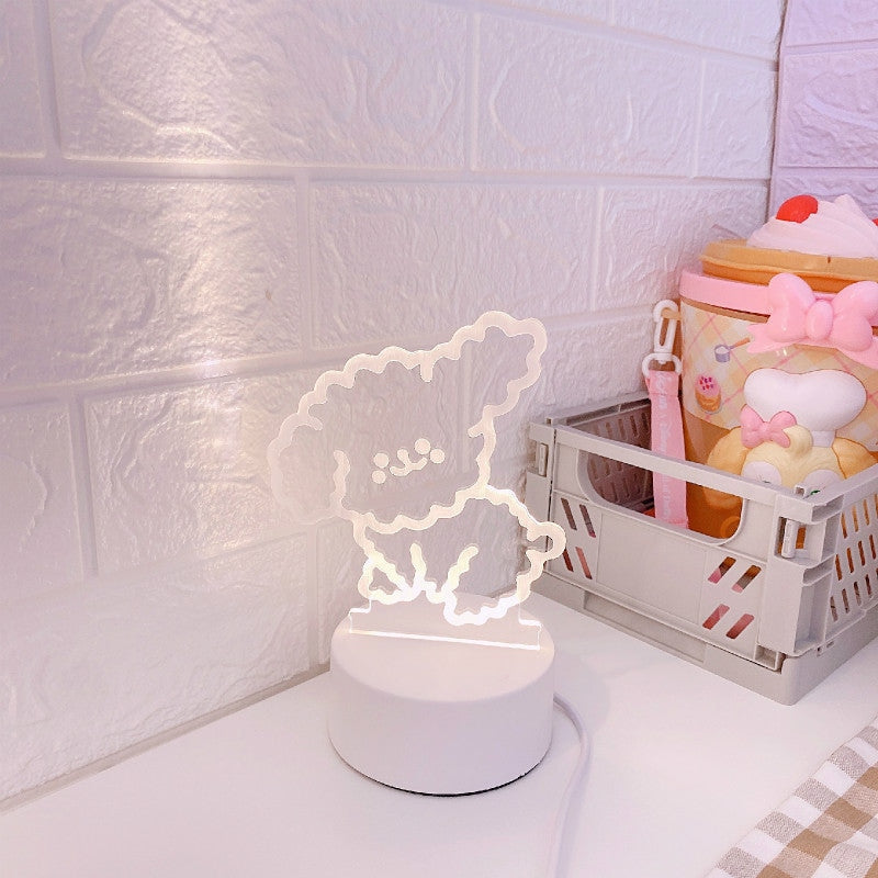 Cinna & Kuromi LED Lights - Puppy - cinnamoroll, fairy kei, kawaii, kuromi, lamp