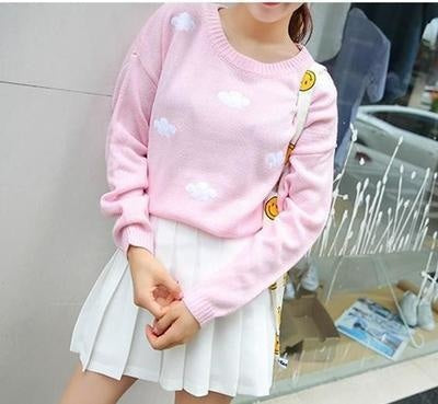 Cloud Crewneck - Pink - sweater
