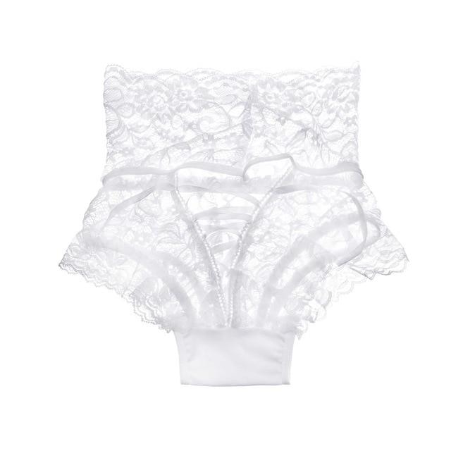 Corset High Waist Panties (Up to 3XL) - White / L - underwear