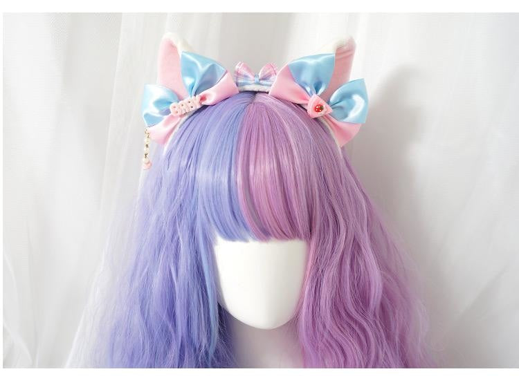 Cotton Candy Lolita Cat Ear Headband Hair Accessory – DDLG Playground