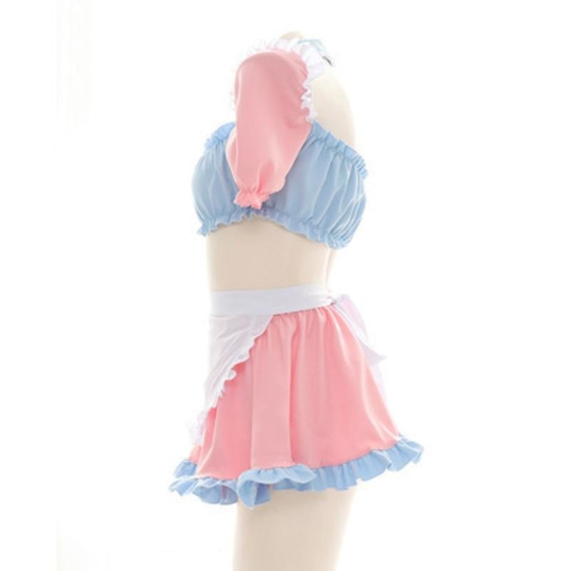 Cotton Candy Maid Cosplay Set - bra, bralette, brasier, lingerie, lingerie set