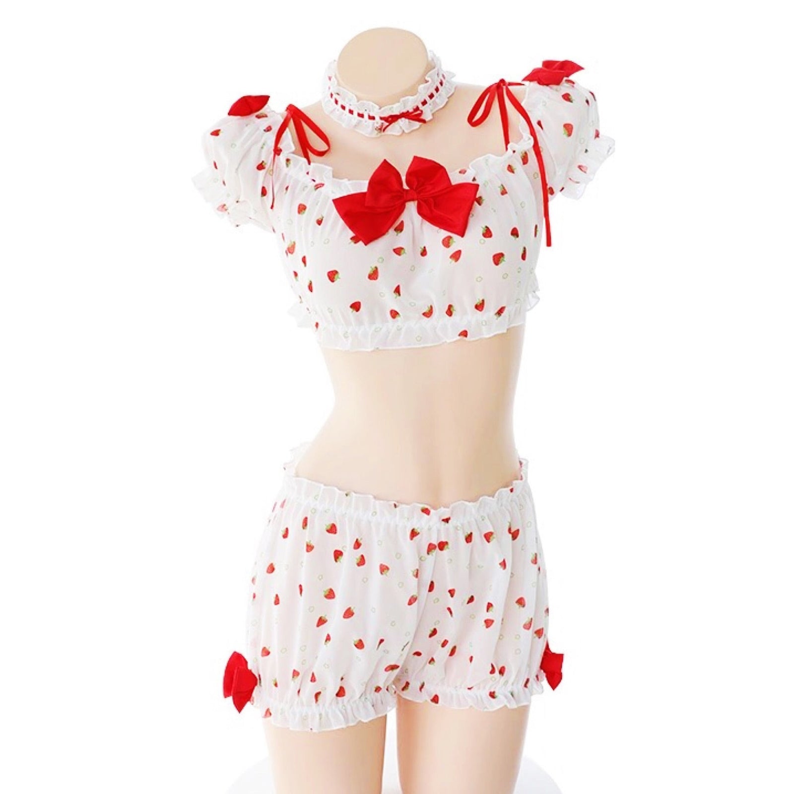 Country Strawberry Outfit Farm Girl Lingerie Kawaii – DDLG Playground