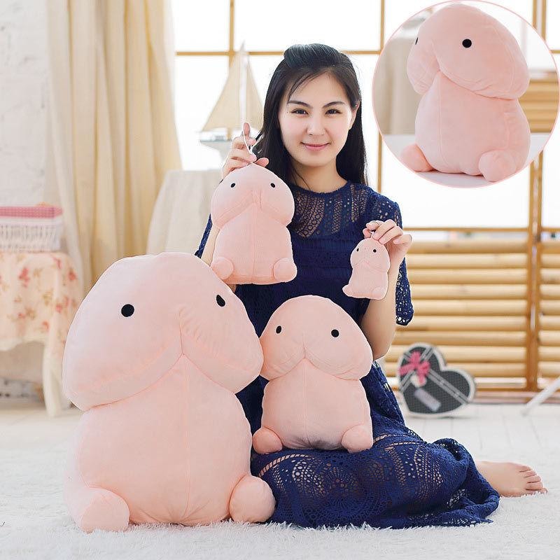 Kawaii Pink Penis Plush Toy Dick Shaped Cock Schlong Stuffed Animal Kinky Fetish by DDLG Playground