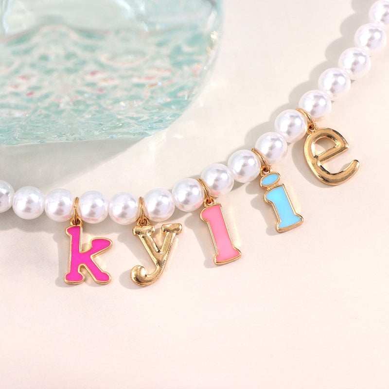 Bubble Letter Jewelry Custom Name Necklace for Women Solid Back Gold Color  Plated Hip Hop Rock Charms 2022 Trend