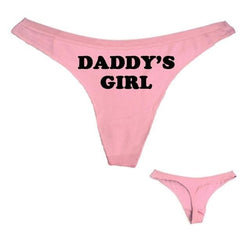Daddys Girl Thong - Pink / S - diaper