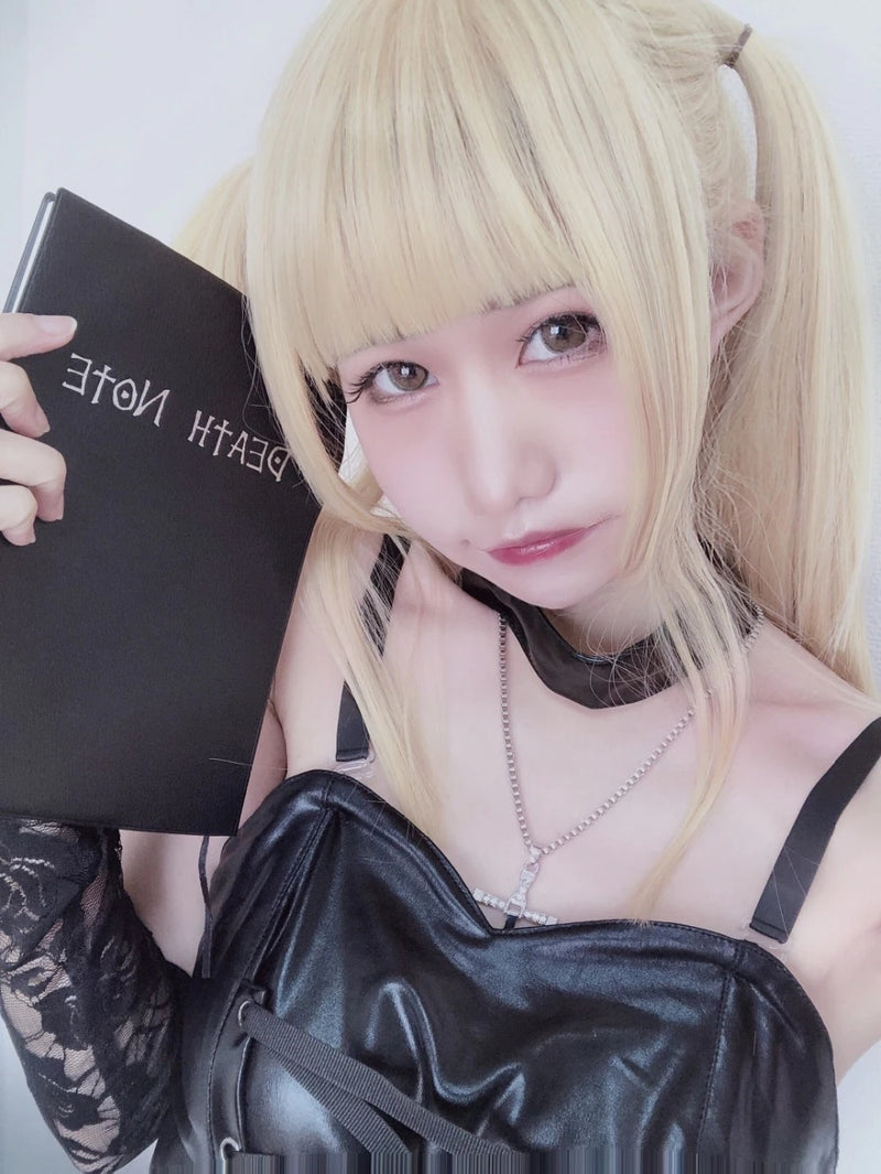 Death Note Misa Amane Cosplay Set - black, cospalyer, cosplay, death note, dinosaurs