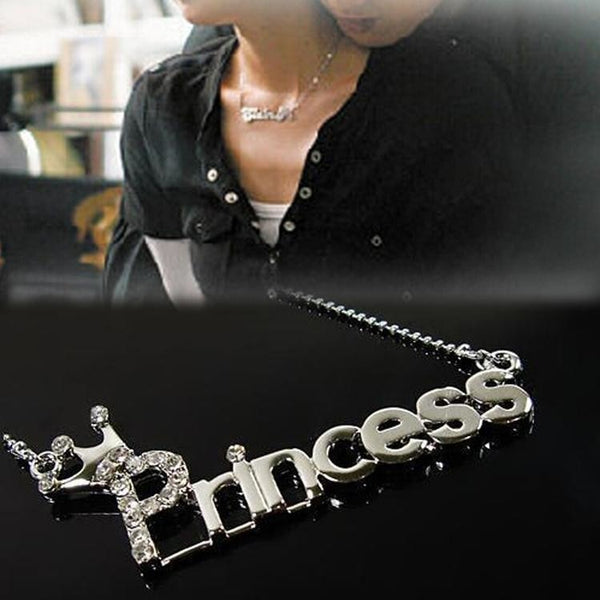 Diamond Rhinestone Princess Necklace Pendant by DDLG Playground