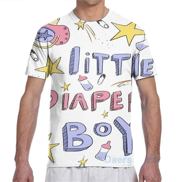 Little Diaper Boy Tee - White / M - abdl, boy, boys, ddlb, diaper lover