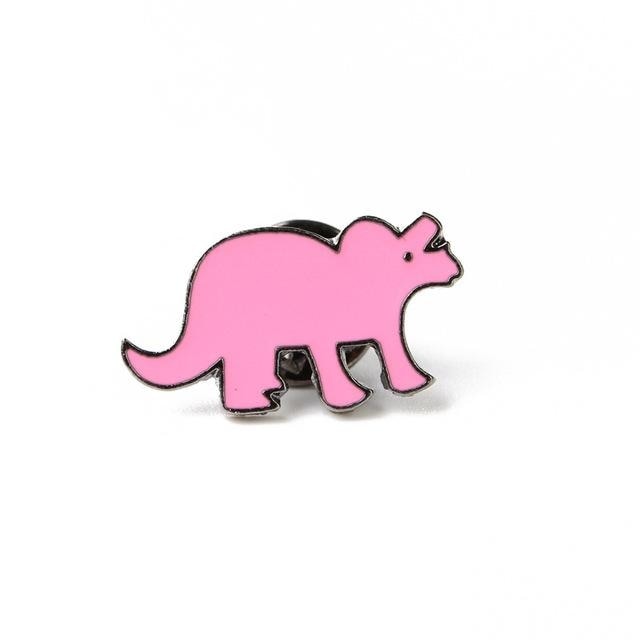 Pink Dinosaur Enamel Pins Lapel Brooch Kidcore Youthful Little Space CGL ABDL by DDLG Playground