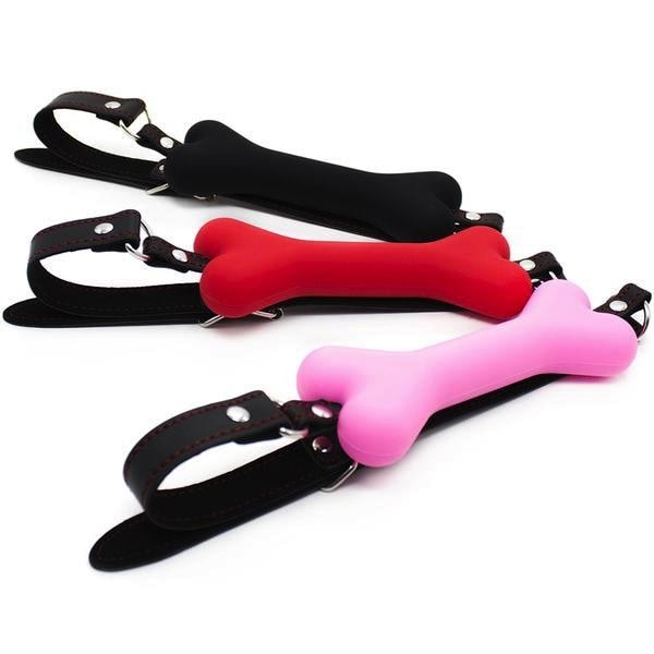 Dog Bone Ball Gag Puppy Play Necklace Chew Toy DDLG Playground Dog Bone Ball Gag Puppy Play Necklace Chew Toy DDLG Playground