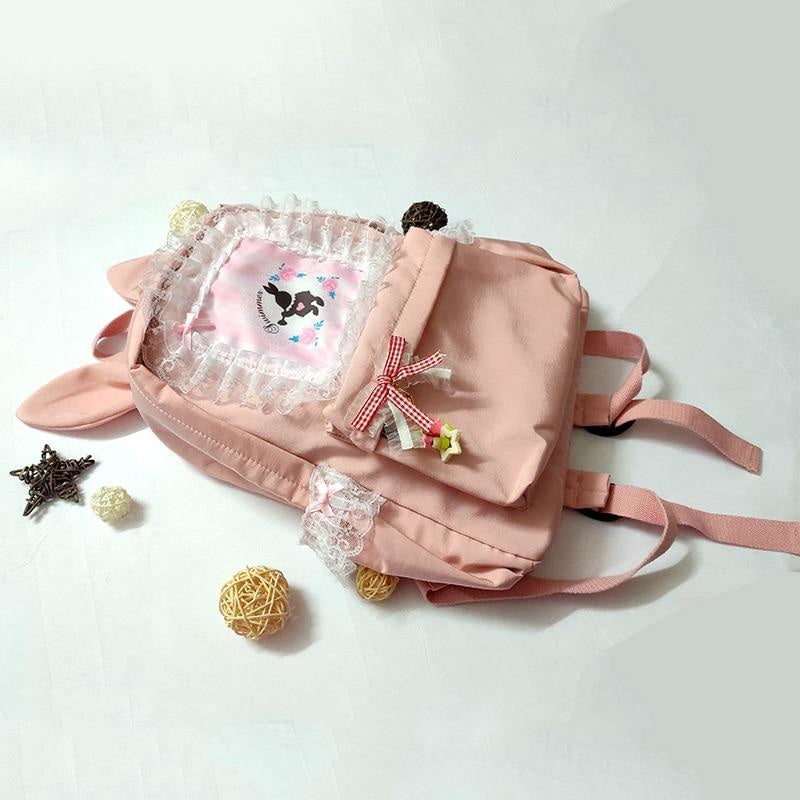 Down The Rabbit Hole Backpack - 3d, 3d purse, baby pink, backpack, backpacks