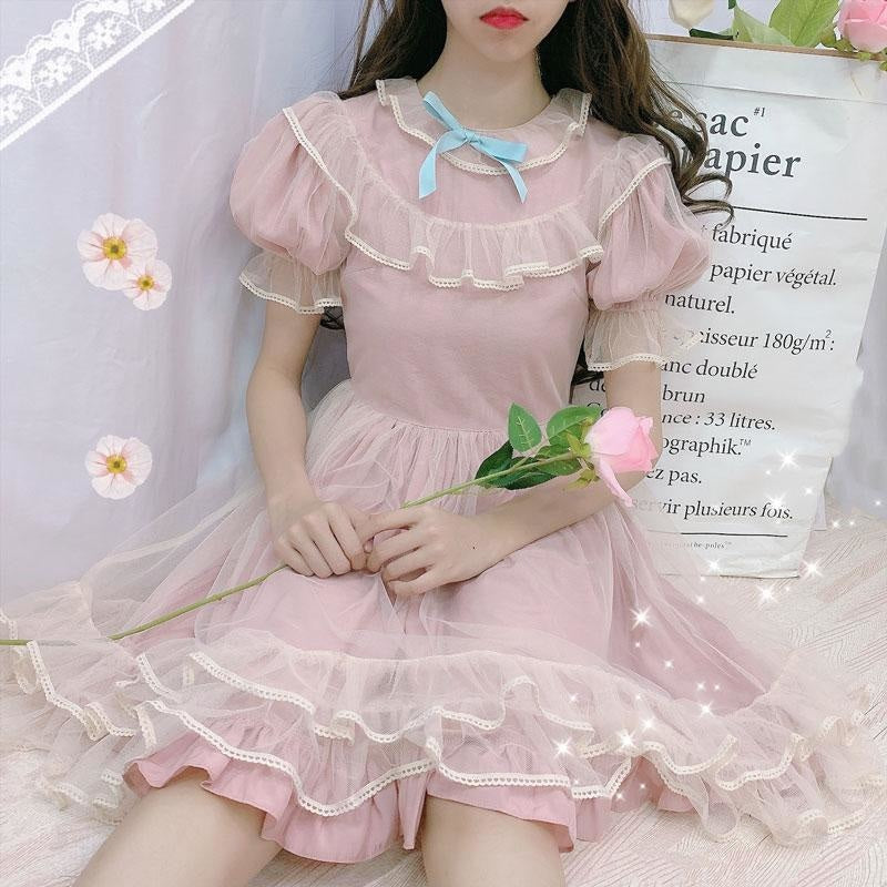 Dusty Pink Fairy Gown - L - dress