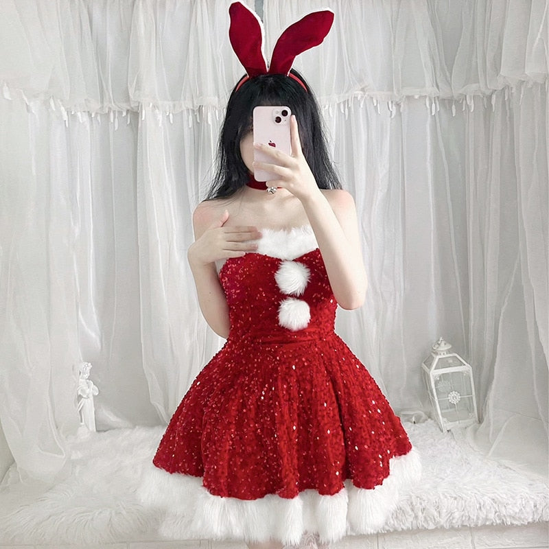 Festive Glam Dress - dress, dresses, holiday, holidays, santa