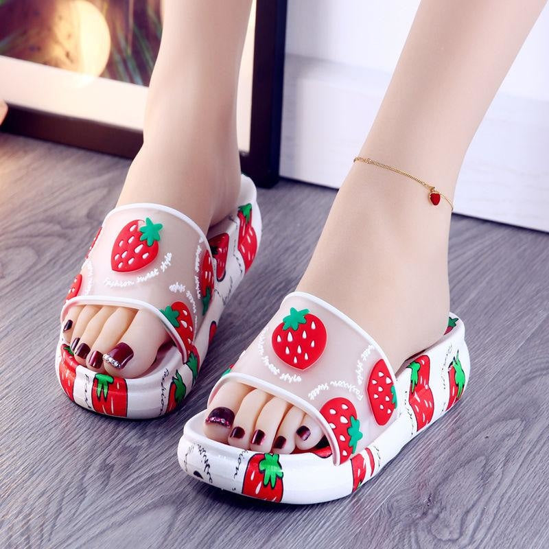 Foodie Sandals - athletic shoes, beach, berry, eggs, fruit