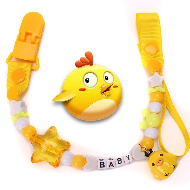 Fruity Baby Pacifier Clips - Chicken - pacifier clip