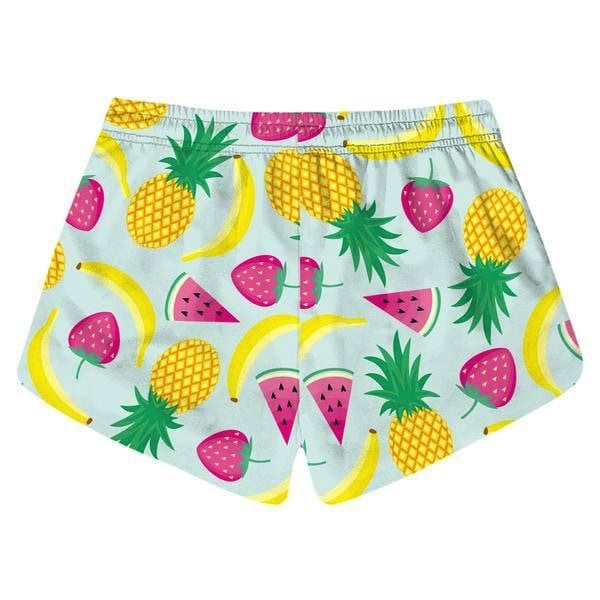 Fruit Tropical Food Athletic Shorts Kawaii Blue Short Shorts by DDLG playground