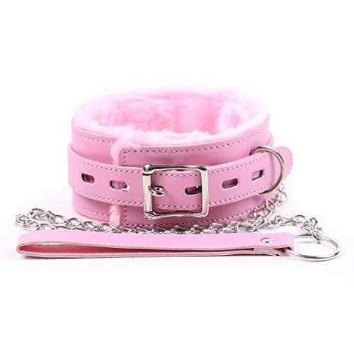 Fur Lined Leash - Pink - leash