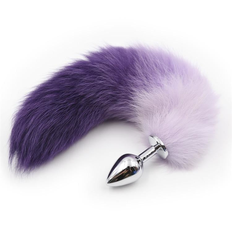 Furry Purple Fox Tail Plug Butt Plug Pet Play Kink Fetish Sexy Tails by DDLG Playground