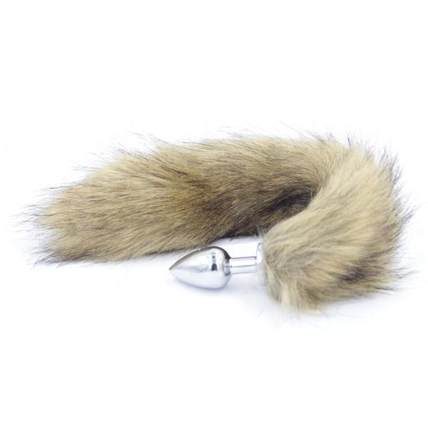 Furry Beige Fox Tail Plug Butt Plug Pet Play Kink Fetish Sexy Tails by DDLG Playground